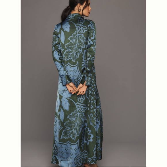 ❌Sold - Anthropologie Long-Sleeve Printed Shirt Dress Corey Lynn Calter - Picture 5 of 15